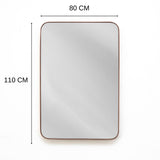 Espejo de Pared Salamanca Cobre 80x110cm Rectangular con Marco Metalico - Espejos Decorativos | Bylmo
