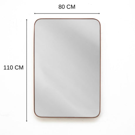 Espejo de Pared Salamanca Cobre 80x110cm Rectangular con Marco Metalico - Espejos Decorativos | Bylmo