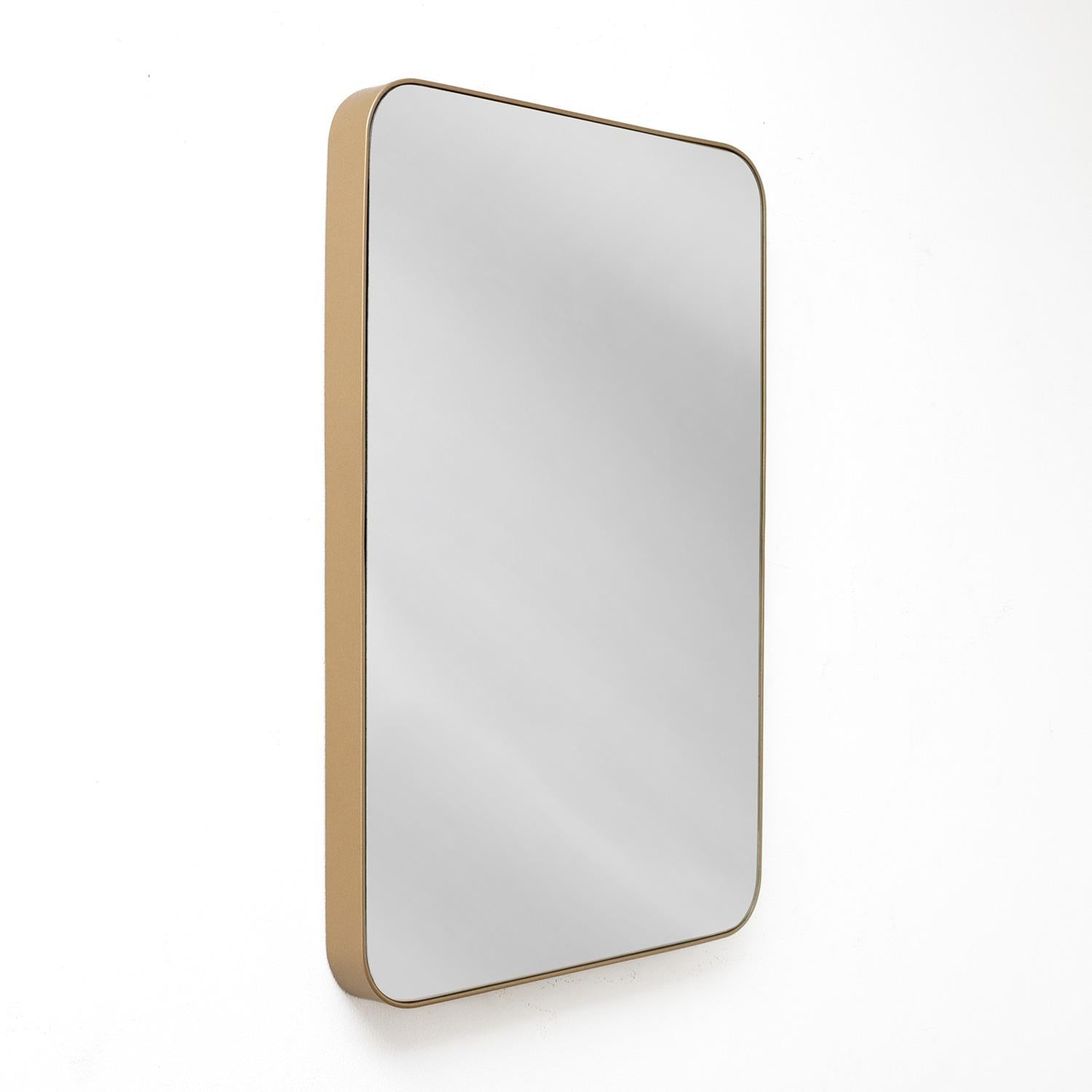 Espejo de Pared Salamanca Dorado 80x110cm Rectangular con Marco Metalico - Espejos Decorativos | Bylmo