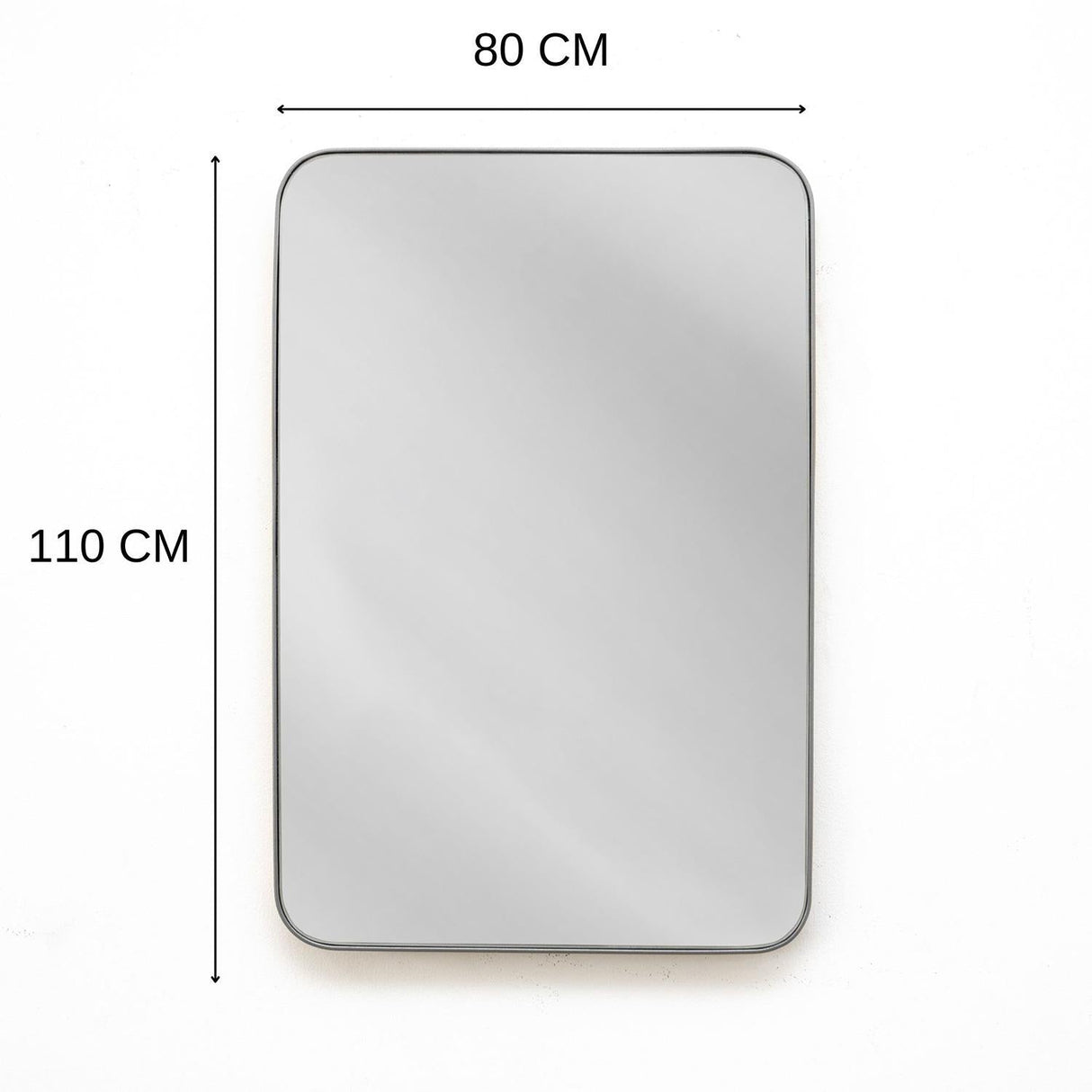 Espejo de Pared Salamanca Plata 80x110cm Rectangular con Marco Metalico - Espejos Decorativos | Bylmo