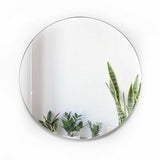 Espejo de Pared Plata 100x100cm Redondo con Marco Metalico - Espejos Decorativos | Bylmo