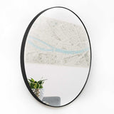 Espejo de Pared Negro 50x50cm Redondo con Marco Metalico - Espejos Decorativos | Bylmo