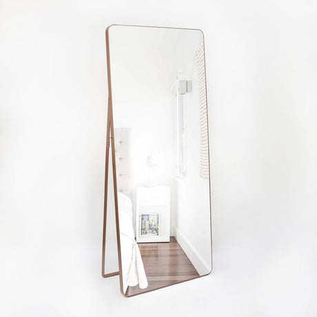 Espejo de Piso Tanger Cobre 50x150cm Rectangular con Marco Metálico - Espejos Decorativos | Bylmo