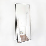 Espejo de Piso Tanger Negro 50x150cm Rectangular con Marco Metálico - Espejos Decorativos | Bylmo
