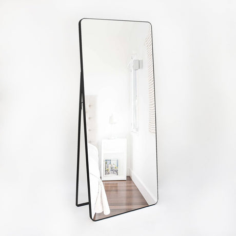 Espejo de Piso Tanger Negro 50x150cm Rectangular con Marco Metálico - Espejos Decorativos | Bylmo