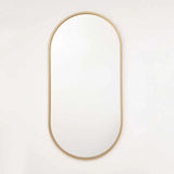 Espejo de Pared Dorado 60x120cm Ovalado con Marco En Madera - Espejos Decorativos | Bylmo