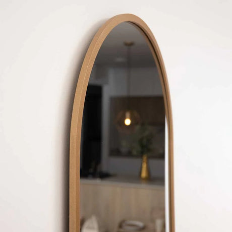 Espejo de Pared Dorado 60x120cm Ovalado con Marco En Madera - Espejos Decorativos | Bylmo