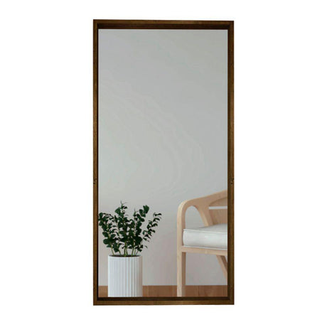 Espejo de Pared Trento Plateado 60x120cm Rectangular con Marco En Madera - Espejos Decorativos | Bylmo