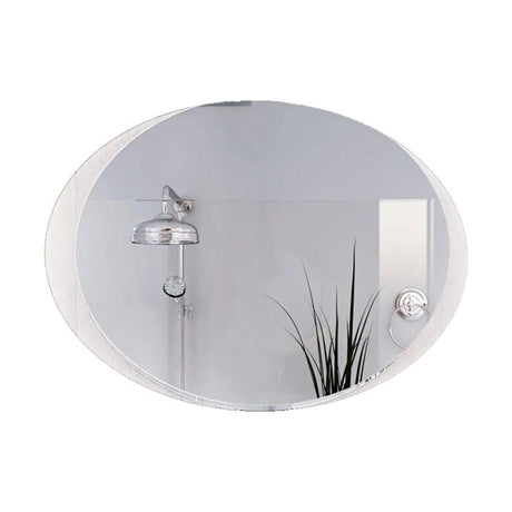 Espejo de Baño Varese Plateado 70x50cm Ovalado con Biselado - Espejos de Baño | Bylmo