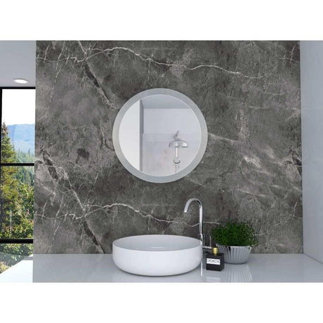 Espejo de Baño Venezia Plateado 50x50cm Redondo con Biselado - Espejos de Baño | Bylmo