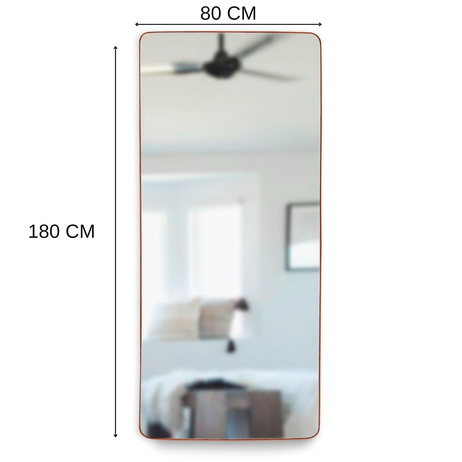 Espejo de Piso Tanger Cobre 80x180cm Rectangular con Marco Metálico - Espejos Decorativos | Bylmo