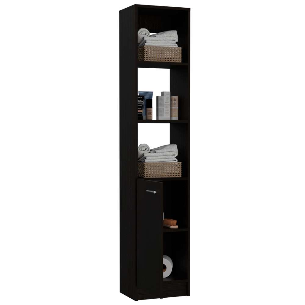 Estanteria para Baño Malaga Wengue 33.1x162.1cm sin Cajones y con Tres Entrepaños - Gabinetes | Bylmo
