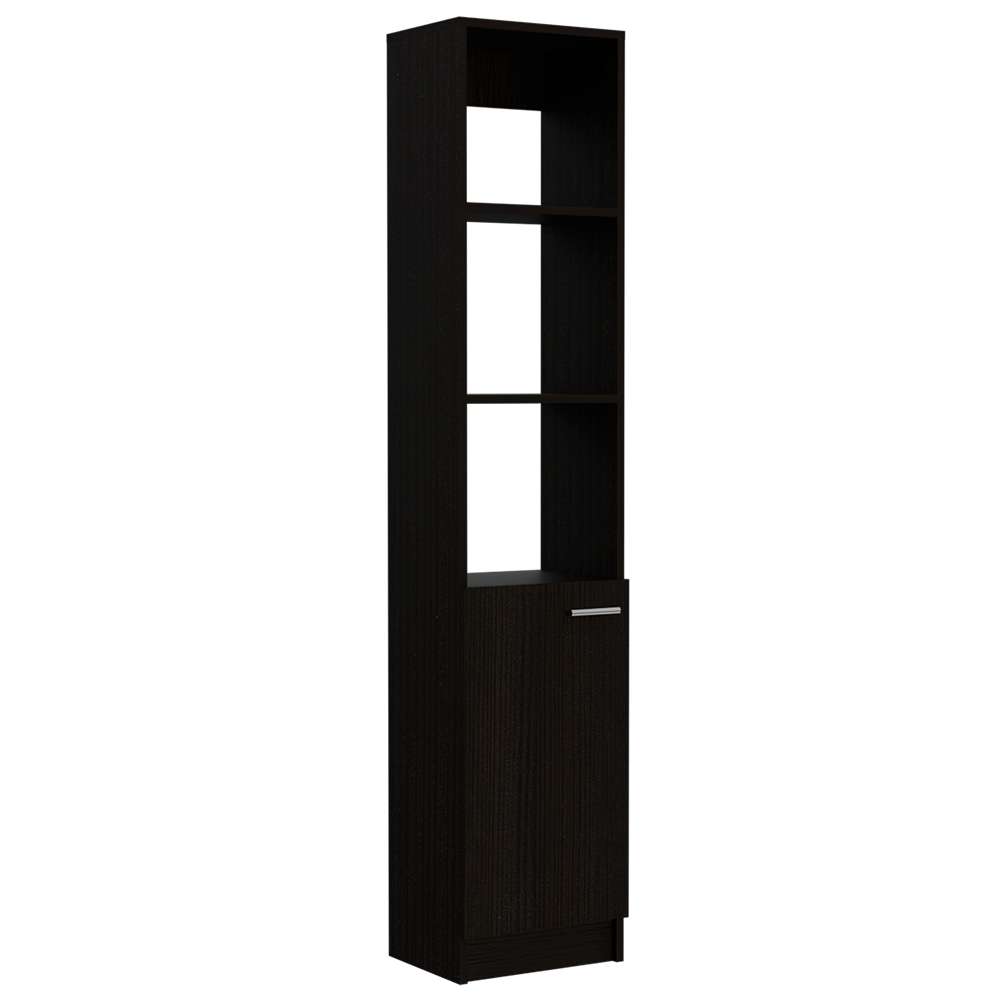 Estanteria para Baño Malaga Wengue 33.1x162.1cm sin Cajones y con Tres Entrepaños - Gabinetes | Bylmo