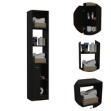 Estanteria para Baño Malaga Wengue 33.1x162.1cm sin Cajones y con Tres Entrepaños - Gabinetes | Bylmo