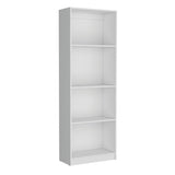 Estantería Home Blanco 63x181cm con Cuatro Compartimientos - Bibliotecas y Estanterías | Bylmo
