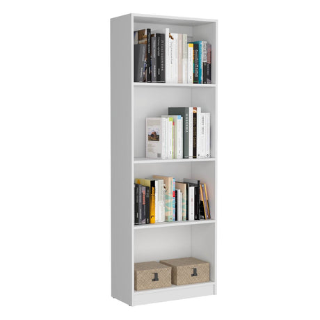 Estantería Home Blanco 63x181cm con Cuatro Compartimientos - Bibliotecas y Estanterías | Bylmo