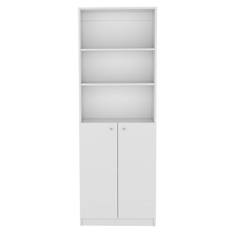 Estantería Home Blanco 62.8x180.6cm con Tres Compartimientos y con Un Cajón - Bibliotecas y Estanterías | Bylmo