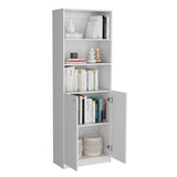 Estantería Home Blanco 62.8x180.6cm con Tres Compartimientos y con Un Cajón - Bibliotecas y Estanterías | Bylmo