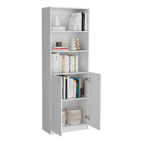 Estantería Home Blanco 62.8x180.6cm con Tres Compartimientos y con Un Cajón - Bibliotecas y Estanterías | Bylmo