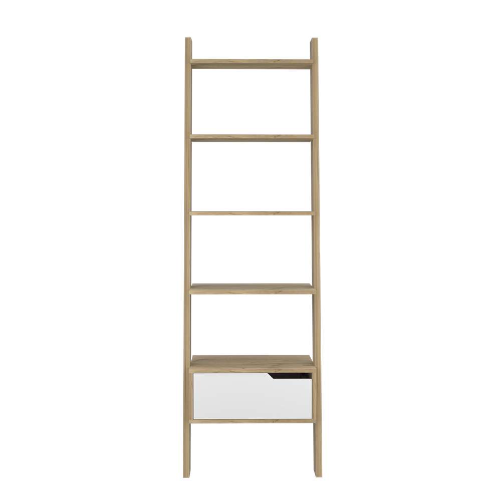 Biblioteca Escalera Oslo Duna 56 cm con Cajón y Entrepaños - Bibliotecas | Bylmo
