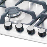 Estufa de Empotrar Challenger Acero 59x51cm de Cuatro Quemadores de Gas Natural - Electrodomesticos | Bylmo