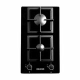 Estufa de Empotrar Challenger Negro 30x52cm de Dos Quemadores - Electrodomesticos | Bylmo