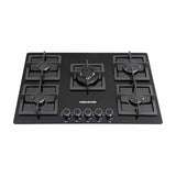 Estufa de Empotrar Challenger Negro 76x52cm de Cinco Quemadores - Electrodomesticos | Bylmo