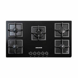 Estufa de Empotrar Challenger Negro 91x52cm de Cinco Quemadores - Electrodomesticos | Bylmo