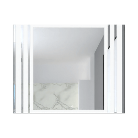 Espejo de Baño Apolo Plateado 100x80cm Rectangular y con Iluminiación Led - Espejos de Baño | Bylmo