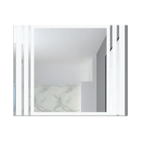 Espejo de Baño Led Apolo Plateado 100x80cm Rectangular con Sandblasting - Espejos de Baño | Bylmo
