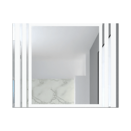 Espejo de Baño Led Apolo Plateado 100x80cm Rectangular con Sandblasting - Espejos de Baño | Bylmo