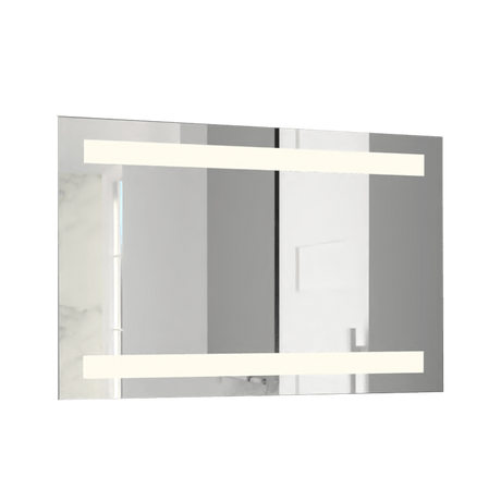 Espejo de Baño Udine Plateado 90x60cm Rectangular con Biselado - Espejos de Baño | Bylmo