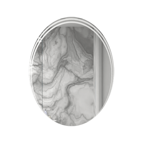 Espejo de Baño Zahara Plateado 55x70cm Redondo - Espejos de Baño | Bylmo