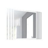 Espejo de Baño Led Apolo Plateado 100x80cm Rectangular con Sandblasting - Espejos de Baño | Bylmo