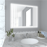 Espejo de Baño Apolo Plateado 100x80cm Rectangular y con Iluminiación Led - Espejos de Baño | Bylmo