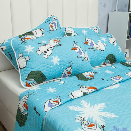 Cubrelecho Español Infantil Azul Claro para Cama Doble 140 X 190 Cm Doble Faz de Frozen - Ropa de Cama | Bylmo