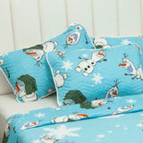 Cubrelecho Español Infantil Azul Claro para Cama Sencillo 100 X 190 Cm Doble Faz de Frozen - Ropa de Cama | Bylmo