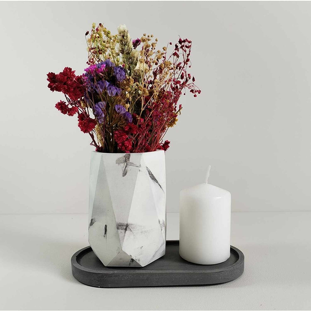 Florero Amalas Marmól Negro 7 cm Minimalista - Jardineria | Bylmo