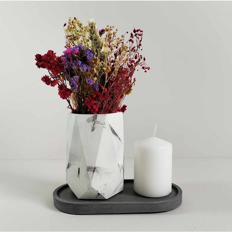 Florero Amalas Marmól Negro 7 cm Minimalista - Jardineria | Bylmo
