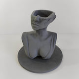 Florero Women Gris Oscuro 7 cm Minimalista - Jardineria | Bylmo