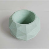 Matera de mesa Laia Verde Menta 7x8cm de Cemento Circular de 0.3 Litros - Jardineria | Bylmo