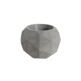 Matera de mesa Laia Gris 7x8cm de Cemento Circular de 0.3 Litros - Jardineria | Bylmo