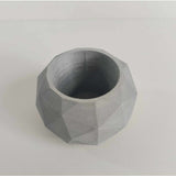 Matera de mesa Laia Gris 7x8cm de Cemento Circular de 0.3 Litros - Jardineria | Bylmo