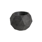 Matera de mesa Laia Gris Oscuro 7x8cm de Cemento Circular de 0.3 Litros - Jardineria | Bylmo