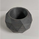 Matera de mesa Laia Gris Oscuro 7x8cm de Cemento Circular de 0.3 Litros - Jardineria | Bylmo