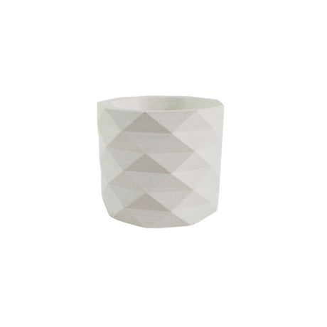 Matera de mesa Lira Blanco 7x6cm de Cemento Circular de 0.2 Litros - Jardineria | Bylmo