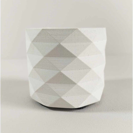 Matera de mesa Lira Blanco 7x6cm de Cemento Circular de 0.2 Litros - Jardineria | Bylmo