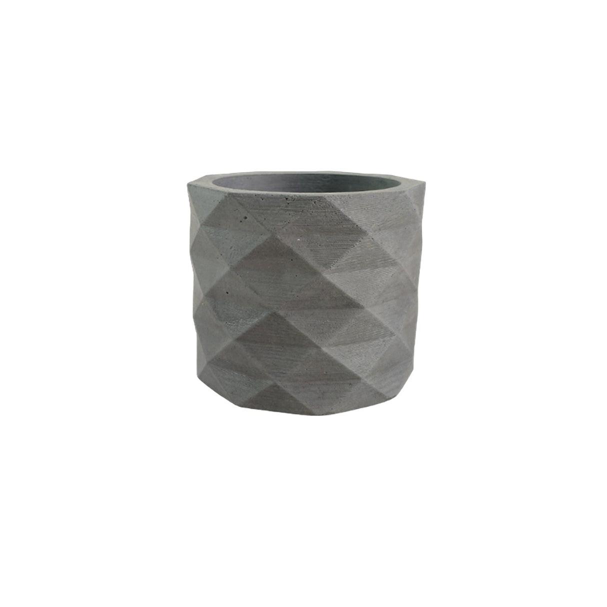 Matera de mesa Lira Gris 7x6cm de Cemento Circular de 0.2 Litros - Jardineria | Bylmo