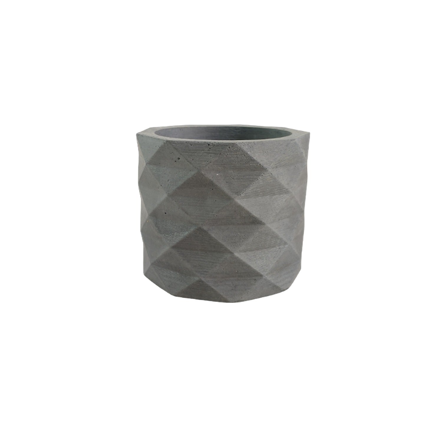 Matera de mesa Lira Gris 7x6cm de Cemento Circular de 0.2 Litros - Jardineria | Bylmo
