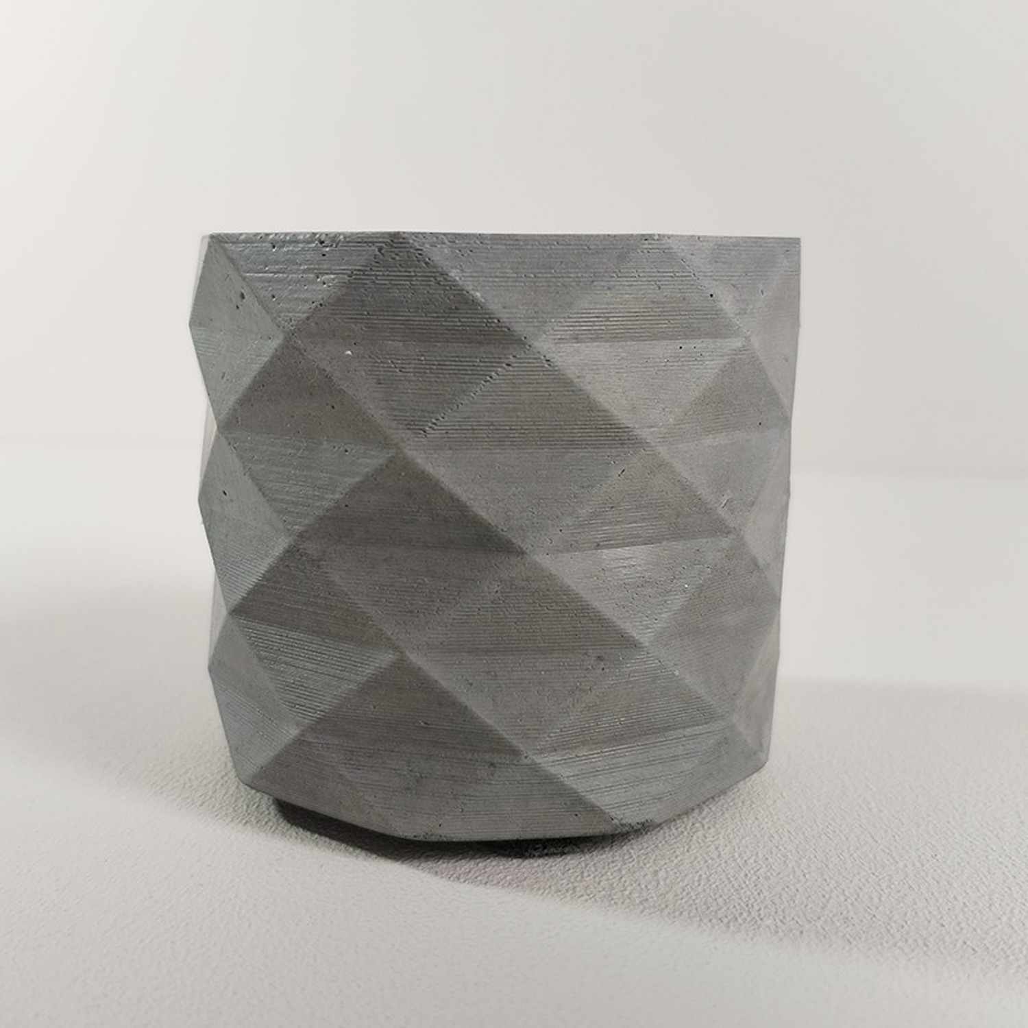Matera de mesa Lira Gris 7x6cm de Cemento Circular de 0.2 Litros - Jardineria | Bylmo